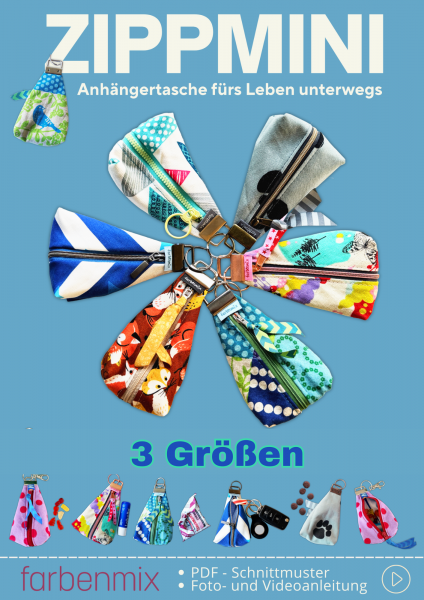 ZippMini, Anhängertasche fürs Leben unterwegs, in 3 Größen, Kreativ-Ebook