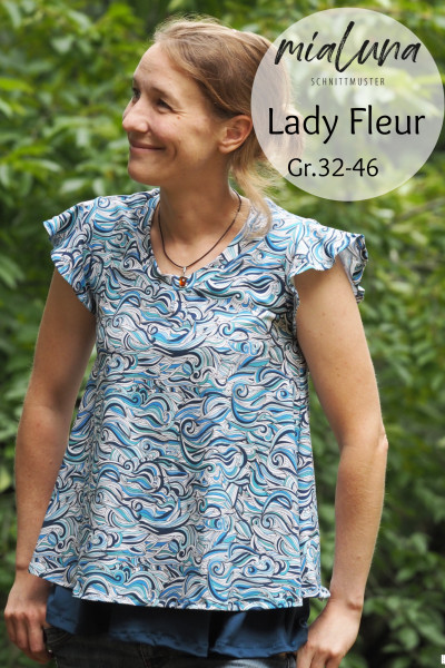 Lady Fleur, Damenshirt, miaLuna Schnittmuster Lady Fleur, Damenshirt, miaLuna Schnittmuster