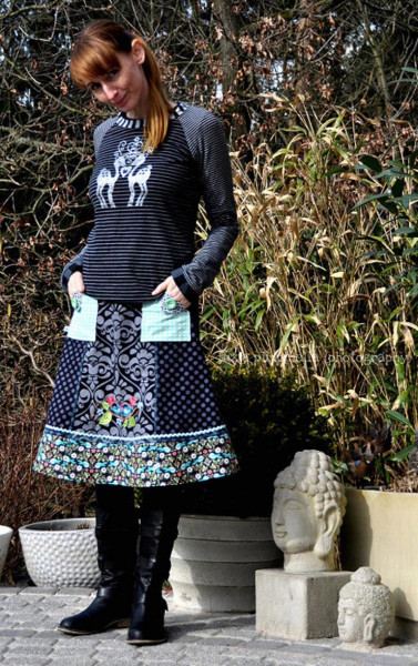 Damenrock nähen - Schnittmuster "Langeness" von Schnittreif & Farbenmix