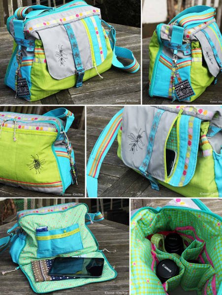 Schnittmuster "AllesKönner" Umhängetasche von farbenmix als Fototasche.