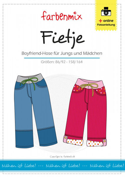 Kinderhose Schnittmuster "Fietje" Boyfriend-Style