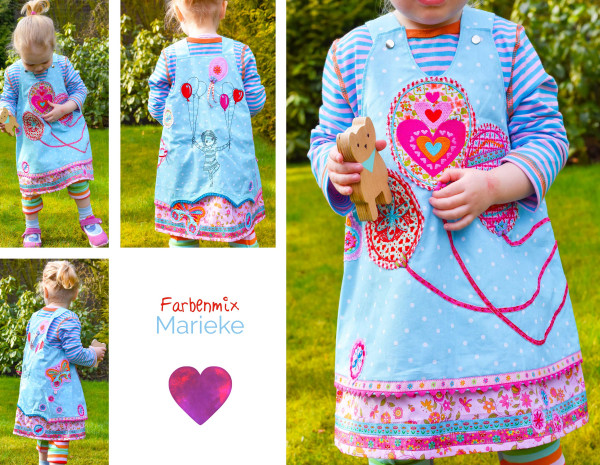Kinderkleid mit Trägern nähen - Schnittmuster "Marieke" mit Nähanleitung