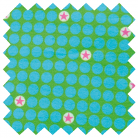 Bubble Stars, grün, Popeline, 1m-Stück (Restmenge)
