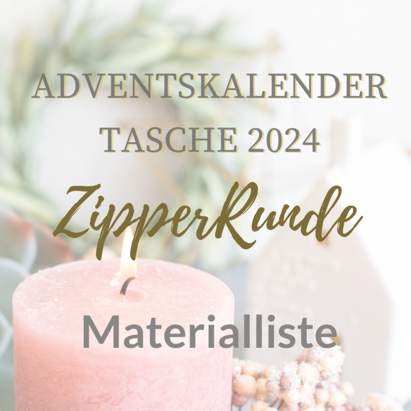 Materialliste Adventskalendertasche