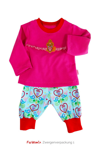 Zwergenverpackung Babykombi Schnittmuster Farbenmix