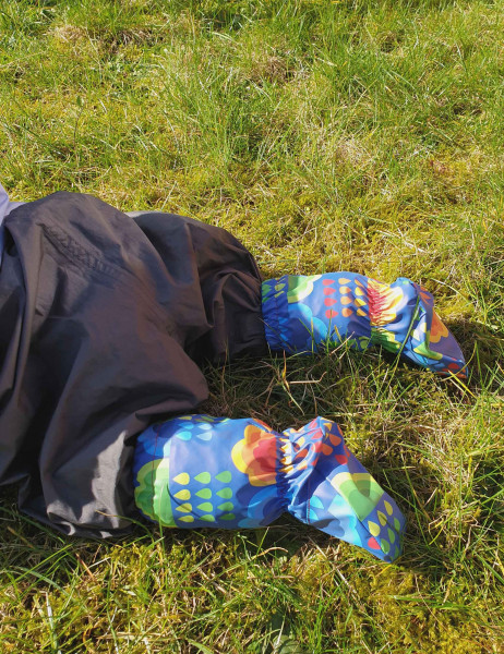 Regenfeste Babyfüßlinge Matschbooties selber nähen - Nähanleitung zum Downloaden