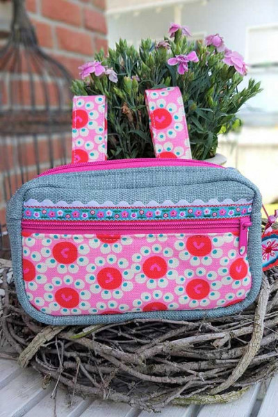 Einfache Gürteltasche nähen - Schnittmuster zum Downloaden