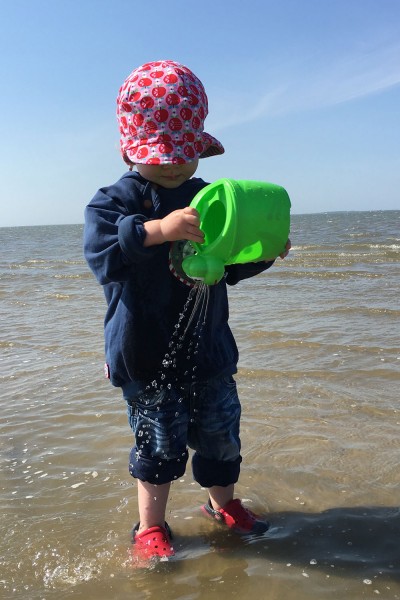 Kindermütze Sonnenschutz aus Webware nähen