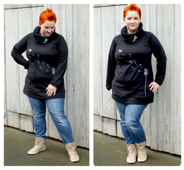 Big Lady Comet, Plus-Size-Hoodie, Schnittmuster