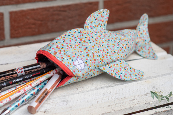 Stiftetasche Haifisch mit breitem Maul - Ebook Schnitt mit ausführlicher Nähanleitung