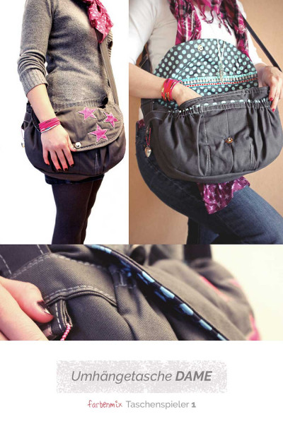 Damen Umhängetasche Schnittmuster "Dame" vom Taschenspieler 1