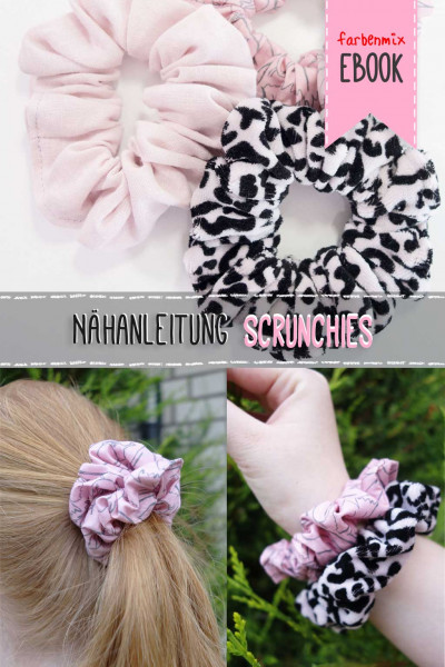 Download Nähanleitung Scrunchies Haargummi selber nähen