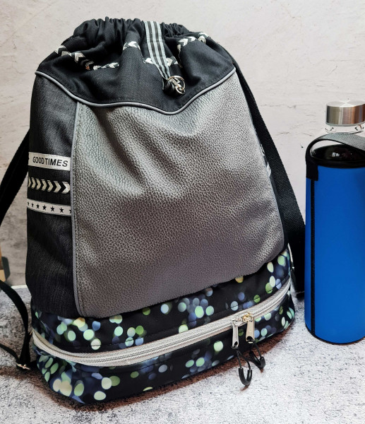 Sportrucksack im Materialmix farbenmix Ebook zum selber nähen