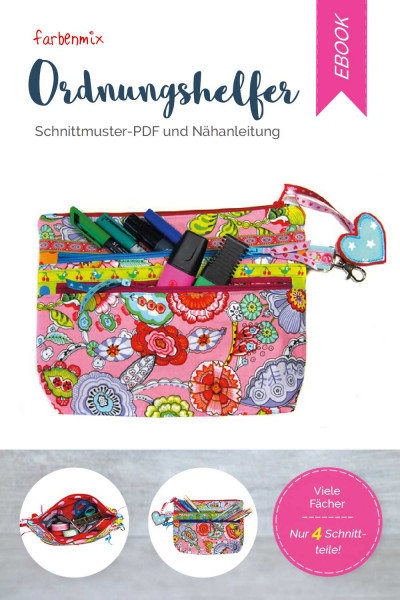 Nähanleitung Stiftetasche Kosmetiktasche Utensilo