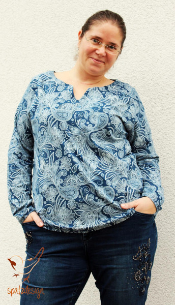 Damen Shirtbluse "Luna XL" Plus-Size-Schnittmuster farbenmix