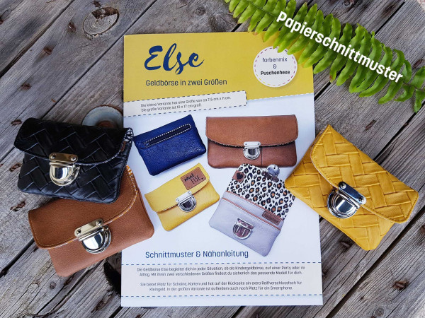 Papierschnittmuster Geldbörse Else in 2 Größen