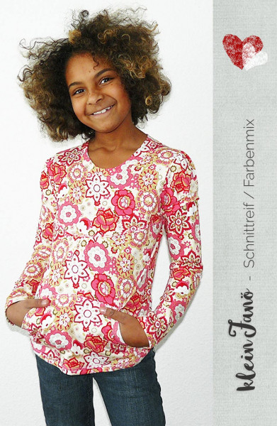 Schnittmuster Langarmshirt Kids mit Bauchtasche "Klein Fanö"