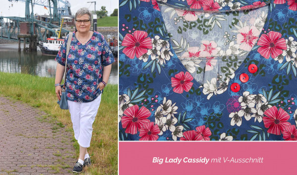 Schnittmuster Damenbluse V-Ausschnitt Plus Size