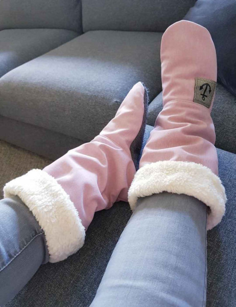 Warme Damenhausschuhe selber nähen