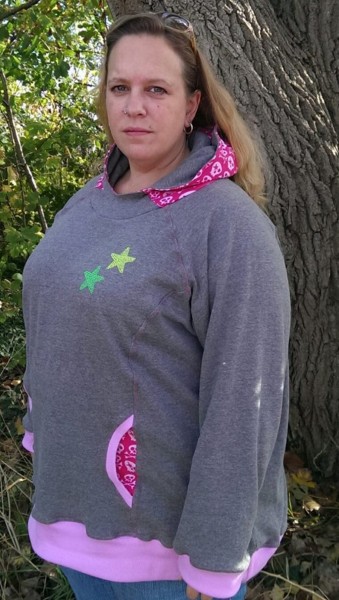 Big Lady Comet, Plus-Size-Hoodie, Schnittmuster