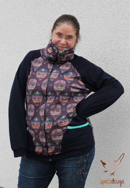 Paula XL, Plus-Size-Raglanjacke, Schnittmuster