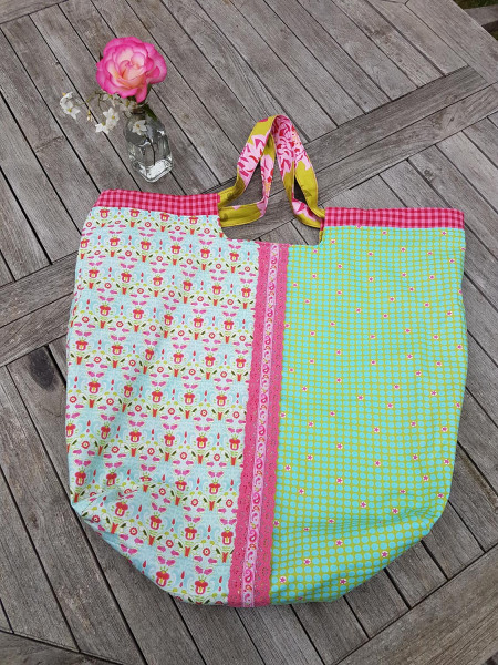 Einkaufstasche zum Zusammenfalten nähen