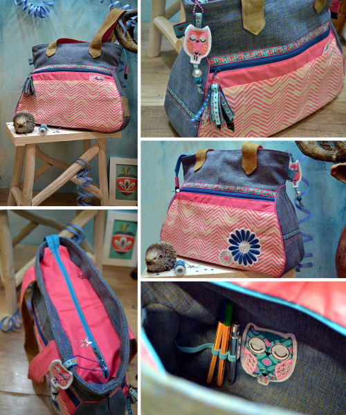 Schnittmuster Henkeltasche mit edler Paspel in kurvigem Design