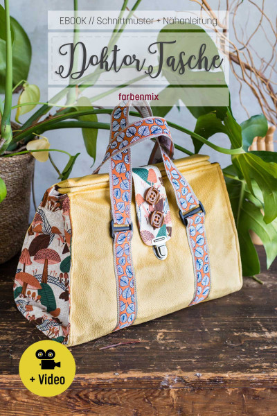 Digital-Schnittmuster Doktortasche Hebammentasche Nähanleitung