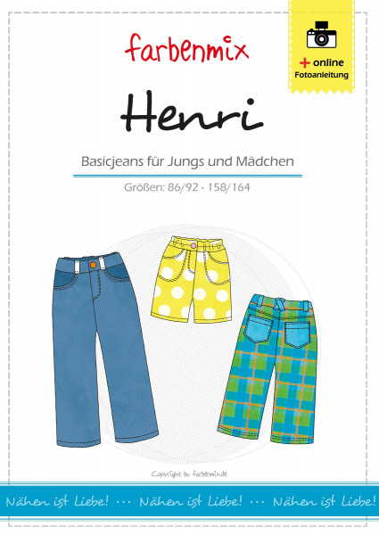 Basic-Jeans Schnittmuster für Kinder