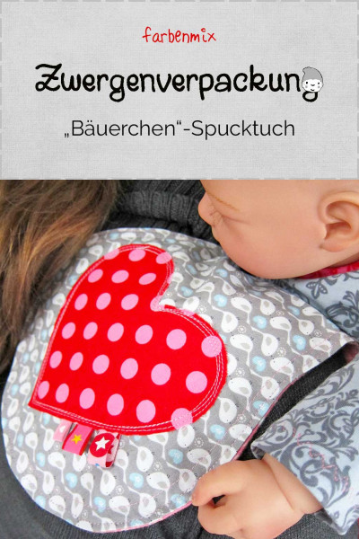 Spucktuch nähen - Kostenlose Nähanleitung mit Schnittmuster
