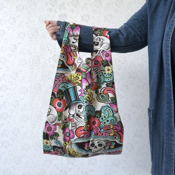 Einkaufsbeutel für die Handtasche nähen in 2 Größen