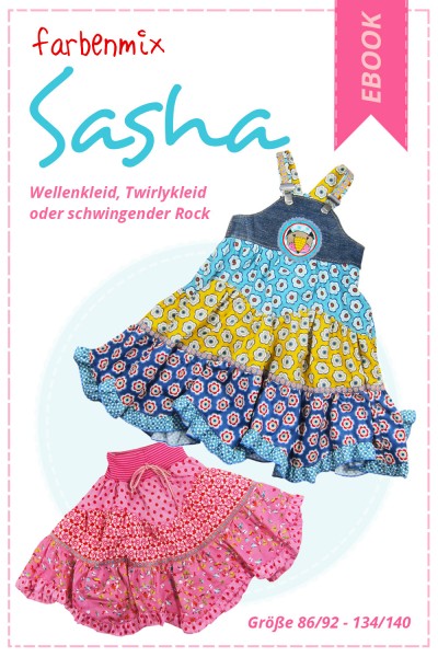Drehkleid Sasha Ebook mit Schnittmuster und Nähanleitung zum Downloaden