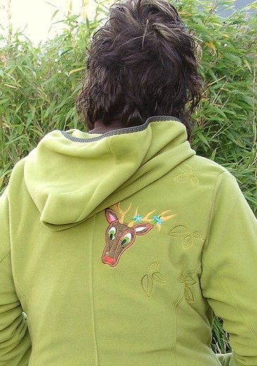 PELLWORM, Damen Fleecejacke, Schnittmuster