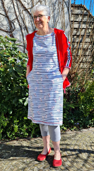 Schnittmuster LaBreton Dress Kurzarmkleid im maritimen Stil Gr. 32-46