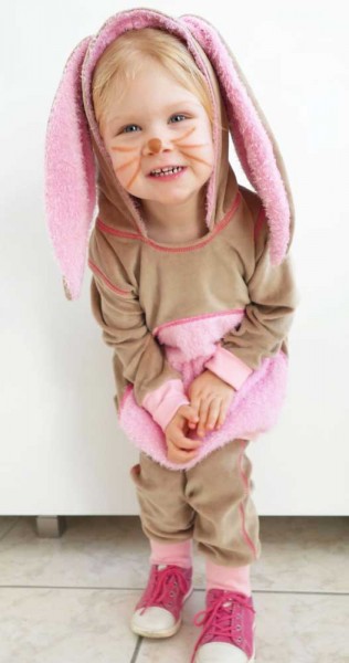 Häschen Kostüm für Kinder nähen