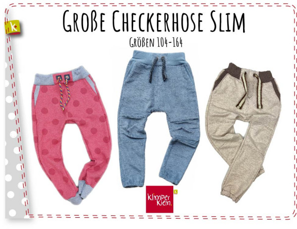 Checkerhose Slim, groß, Gr. 104-164