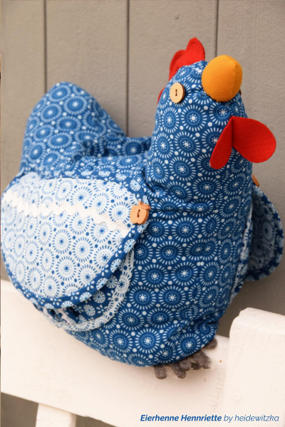 Süßes Osterhuhn aus Stoff nähen - als Eierwärmer oder Deko