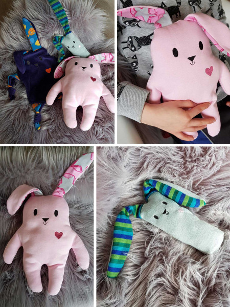 HerzHasi, 3 in 1 Ebook, Schmusetuch, Greifling, Stofftier