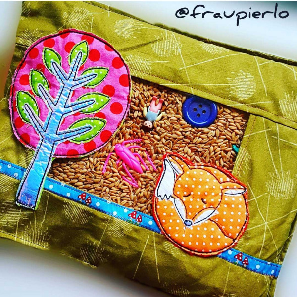 Nähanleitung Such- und Fühlkissen mit Dinkelfüllung