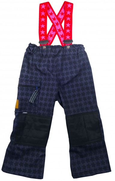 farbenmix Softshell Outdoorhose mit Hosenträgern