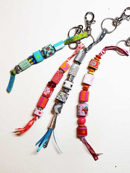Webbandperlen DIY Anleitung als Geschenk