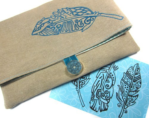 PDF-Schnittmuster einfache Clutch-Handtasche mit Knopfverschluss