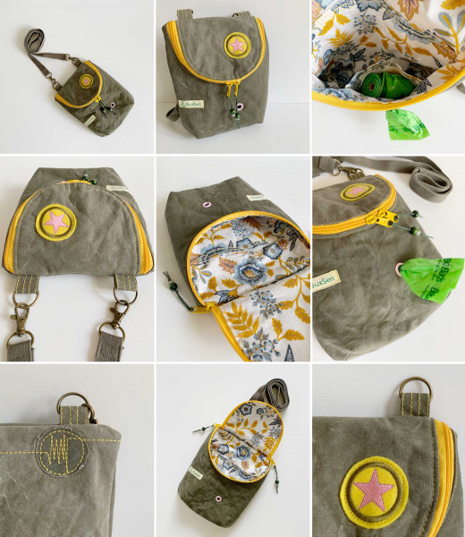 PDF Schnittmuster Umhängetasche Crossbodybag Lise aus Oiled Canvas