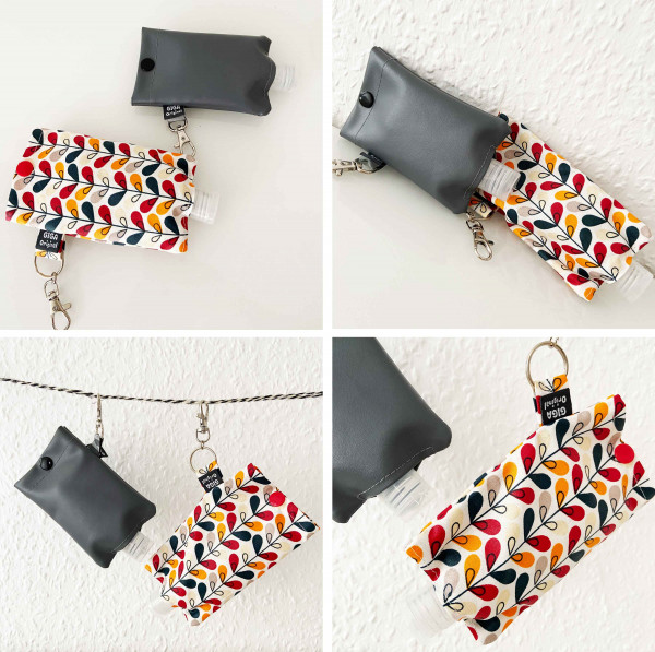 Praktische Täschchen für Desinfektionsmittel - DIY-Anleitung zum Selber nähen