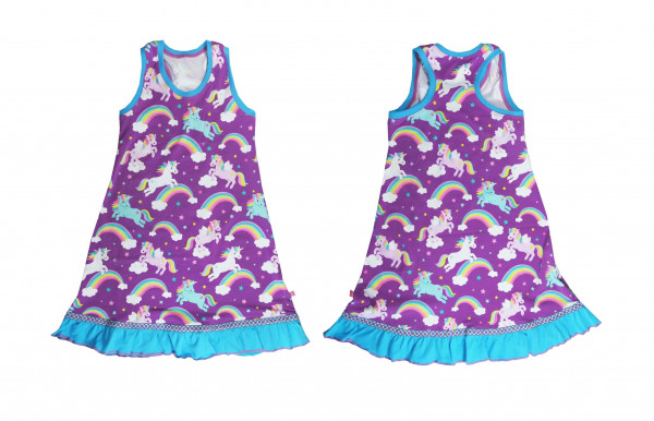 Einfach zu nähendes Jerseykleid für Mädchen, Ebook-Schnittmuster zum Downloaden