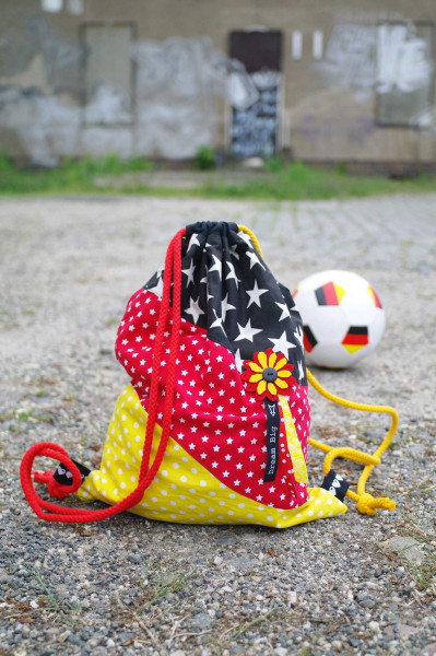 Freebook Nähanleitung Turnbeutel mit Teilungen