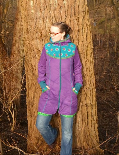 Damenmantel mit Kapuze nähen