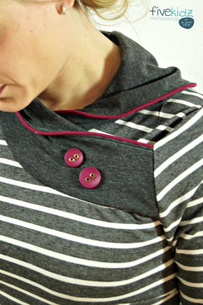 MARA, Damenshirt mit Wickelkragen, Schnittmuster