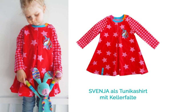 Shirt Schnittmuster "Svenja" mit süßer Kellerfalte