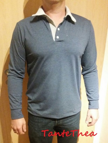 Langärmeliges Poloshirt für Herren Schnittmuster